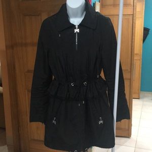 Betsey Johnson black rain coat